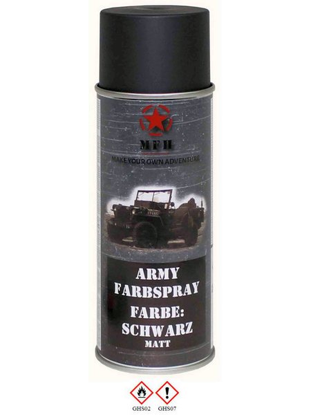 Aérosol de couleur Army Noir faiblement 400 ml