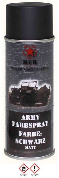 Farbspray Army Schwarz matt 400 ml