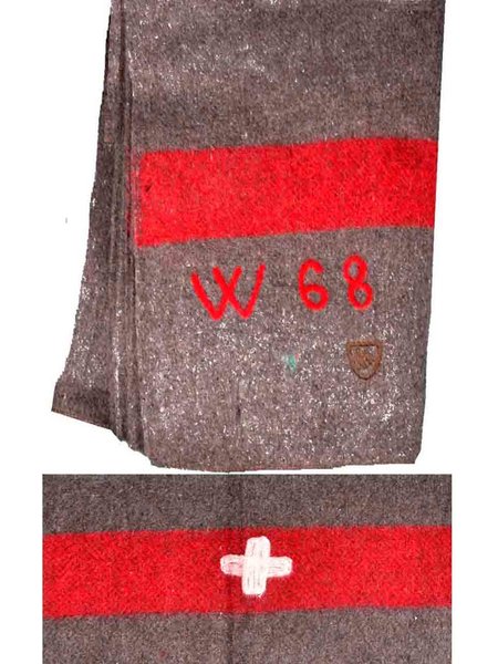 Couverture de l&#39;armée suisse en laine 2,10 x 1,50 m