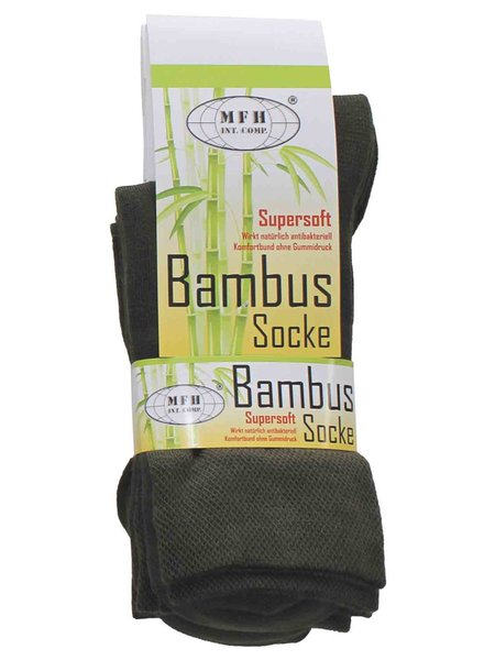 Sokken bamboo Olive Th 3 stack