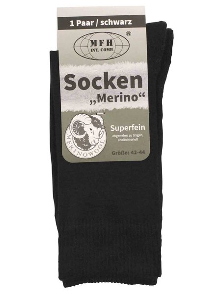 Socks merino black 45-47