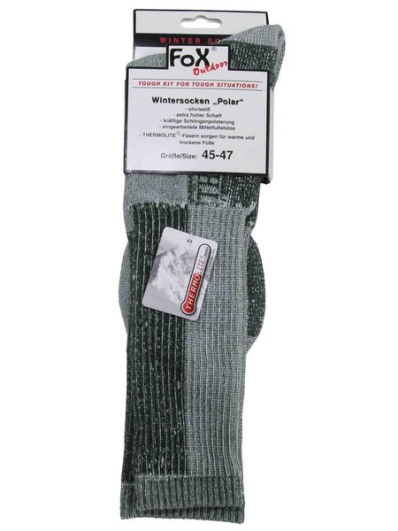 Winter socks Polar olive-white 45/47