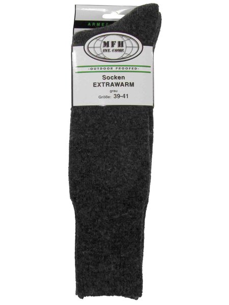 Socken Extrawarm 45/47 Grau