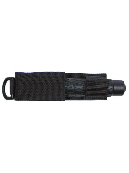 Metal truncheon, extendable, black, with nylon case, briefly without