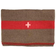 Swiss army blanket wool blanket brown 150 x 200 cm