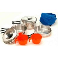 Camping cookware large stainless steel