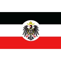Bandeira do Reich Alemão com brasão de 90 x 150 cm