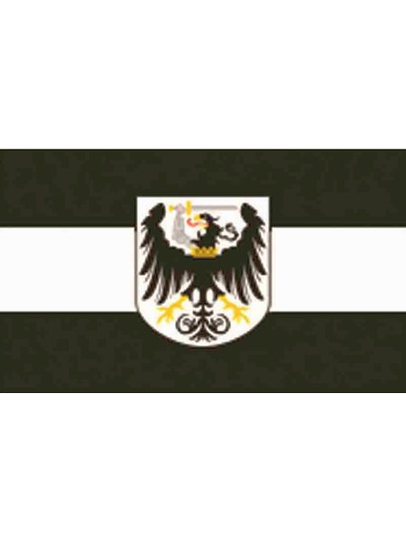 Bandera la Prusia de Oeste con el escudo 90 x 150 cm