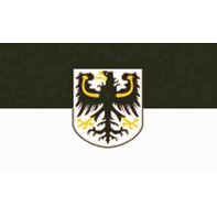 Bandeira a Prusia oriental com o escudo 90 x 150 cm