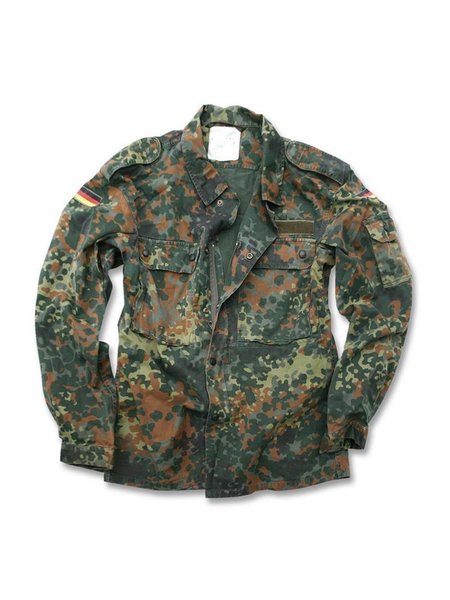 Oude Duitse strijdkrachten shirt gebied gebied Flecktarn shirt blouse 5 1 / gekleurde flecktarn 37-38