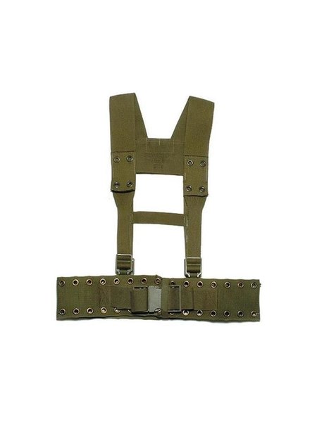 FEDERAL ARMED FORCES hip belt hole belt with shoulder belt approx. 120 cm
