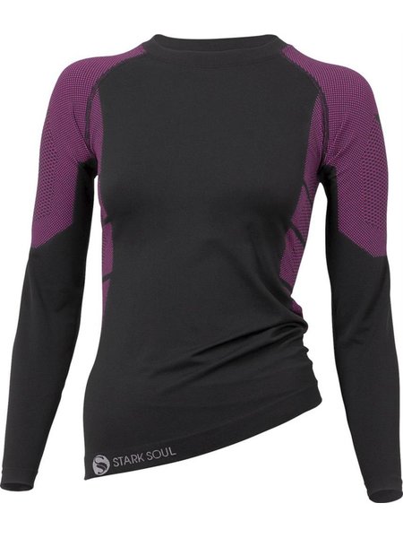Functioneel Thermo Ondergoed Zwart-roze Thermo Shirt S/M