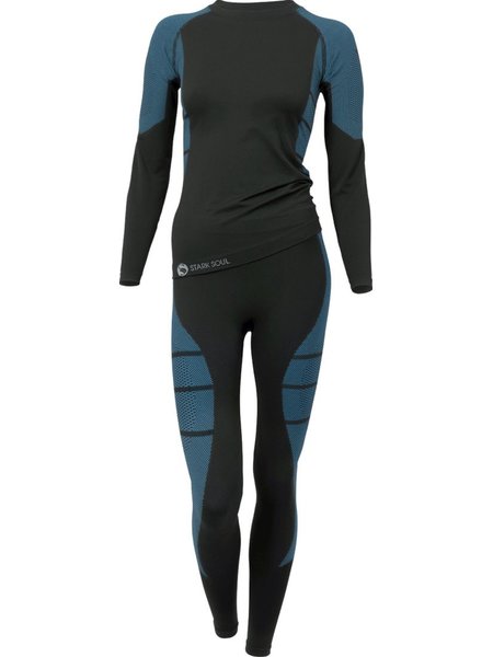 Abbigliamento intimo funzionale Thermo nero/turchese Thermo Pantaloni + Camicia L/XL