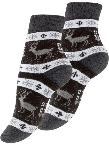Ladies thermal socks with winter motifs
