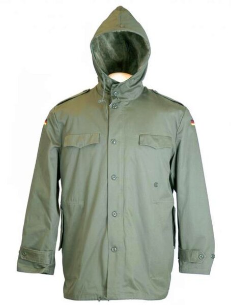 Parka Bundeswehr olive avec fourrure en peluche