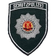Original DDR Ärmelabzeichen Schutzpolizei blau