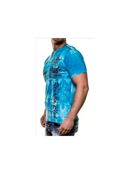UNIVERSALLY TOP - blouse, SHIRT, cotton round neckline blue XL/XXL
