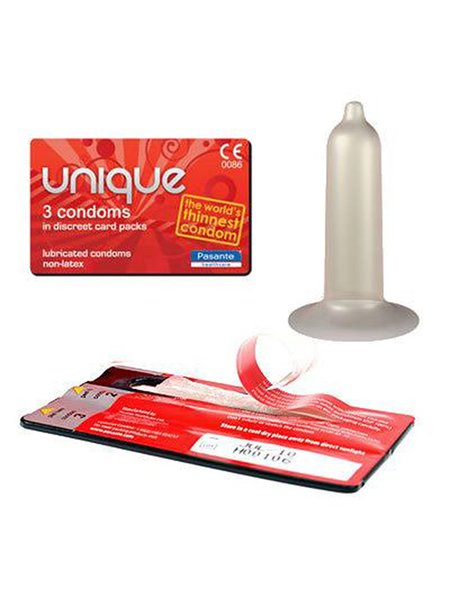 Pasante Unique Latexfreie Kondome 3 Stück