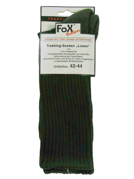 Trekking socks Lusen olive towelling sole
