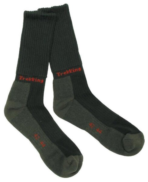Trekkingsocken Lusen oliv Frotteesohle