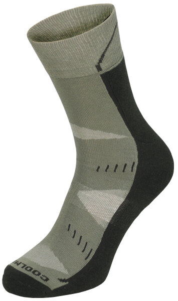 Trekkingsocken Arber gepolsterte Sohle oliv