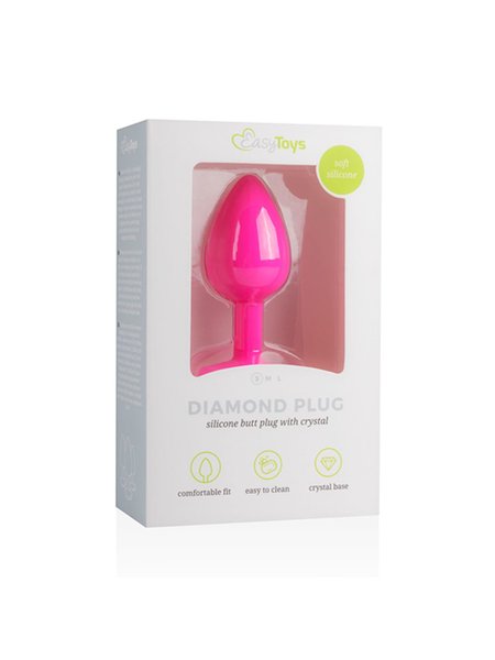 Diamond Analplug klein - pink