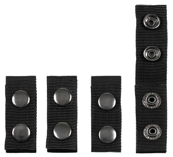 Belt holder 4 Stk. Black with 2 push buttons