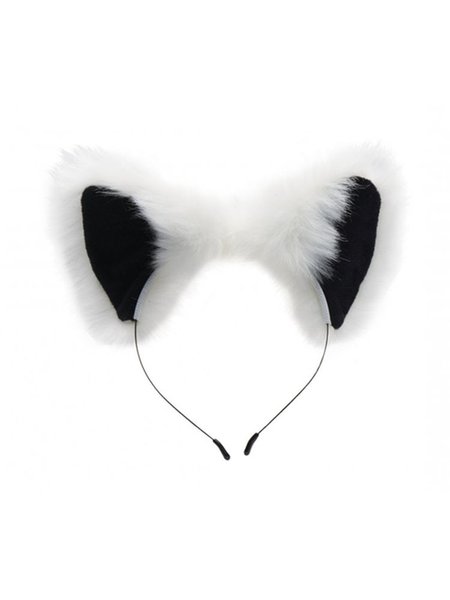 White Fox Set mit Schwanz und Ohren