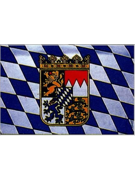 Fahne Bayern mit Wappen Gr. 60 x 90 cm