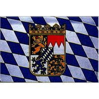 Fahne Bayern mit Wappen Gr. 60 x 90 cm