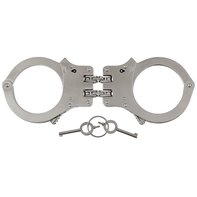Handcuffs, with double chain, stable implementation., 2 keys