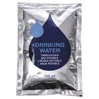 Drinking water Emergency stack with 5 x 100 ml bag