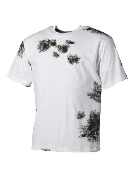 Os EUA a t-shirt, médio pobre, inverno BW camufla, 170 gr / m ²