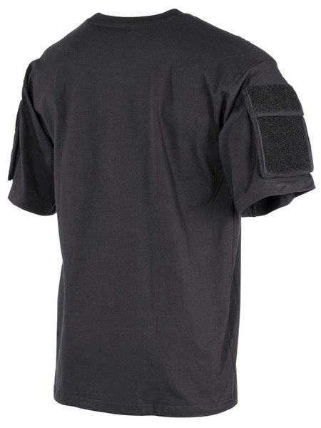 US T-Shirt, halbarm, Schwarz, mit Ärmeltaschen