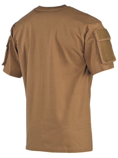 The US T-shirt, half-poor, coyote, with sleeve pockets