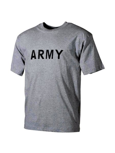 T-Shirt, bedruckt, Army, grau