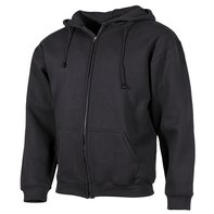 Kapuzen Sweatshirt-Jacke, PC, 340g/m², Schwarz
