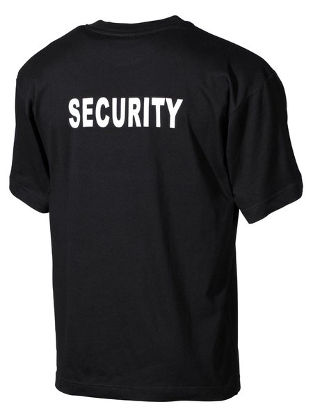 Camiseta, Negro, Security