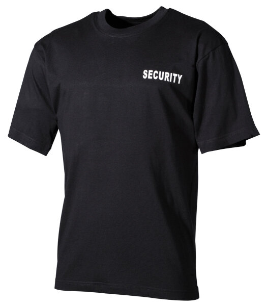 T-Shirt, Schwarz, Security, bedruckt